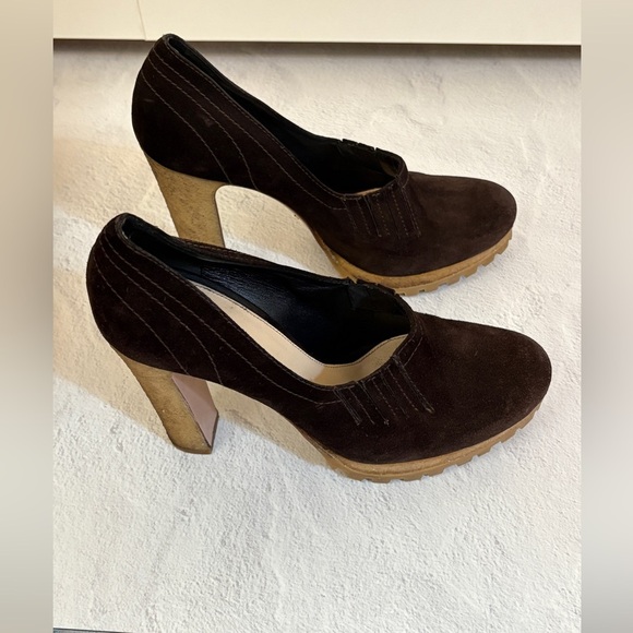 Prada Women's Brown Suede Shoes; Calzature Donna 39 - Picture 4 of 10